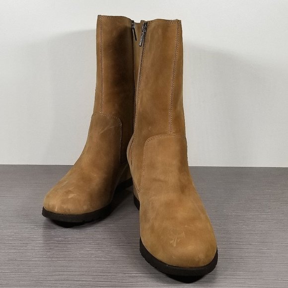 UGG Joely Shearling Lined Wedge Boot Chestnut Leather, Womens Size 9.5 US / 40.5 - Picture 4 of 14